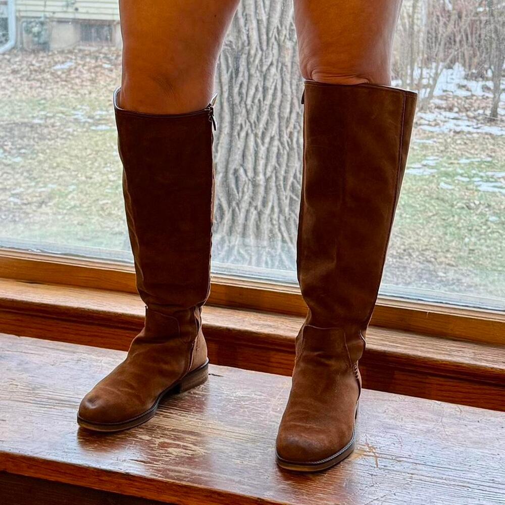 Leather knee high boots woman's size 7 - Picture 3 of 8